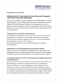 Pressemitteilung_1822direkt feiert 30. Geburtstag mit Zinserhöhung beim Tagesgeld Prämienaktione.pdf