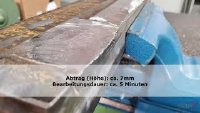 Removing the overlay welding for a stone crusher (industrial)