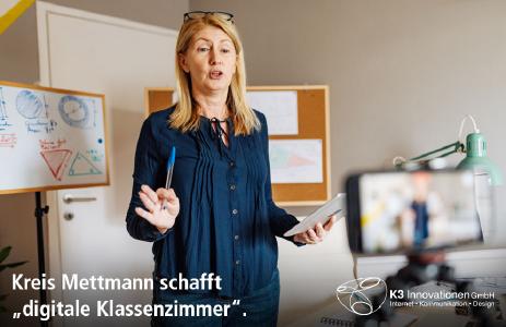 Kreis Mettmann schafft „digitale Klassenzimmer“ - 1.800 Schüler können nun über BigBlueButton digital beschult werden. Das Projekt wurde innerhalb weniger Tage umgesetzt.