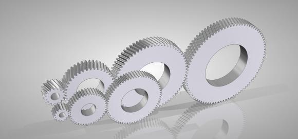 Three and four gear train system, calculated and created with calculation software eAssistant