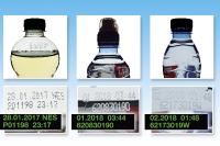 Abbildung 1: verschiedene Getränkeflaschen mit Continuous Inkjet Kennzeichnung