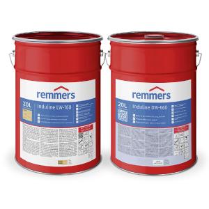 Die Produkte Induline LW-760 und Induline DW-660 sind wasserbasierte Eintopf-Beschichtungssysteme für das VACUMAT®-Verfahren / Bildquelle: Remmers, Löningen