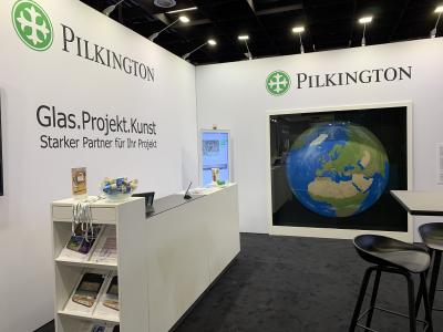 Messestand Pilkington Deutschland AG Exponatec 2019 - 2