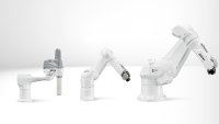 Stäubli Access-Baureihe: Hygienisch gekapselter Roboterarm mit hygienegerechtem Design, reinig- und dekontaminierbar sowie beständig gegen IPA.