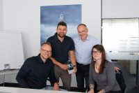 v.l.n.r. Tobias Engelberg, Jan Oelmaier, Matthias Kreuter, Julia Gabriel