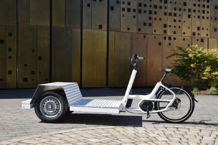 An einem handelsüblichen Lastenrad zeigen die Darmstädter Forscher, welche Leichtbaupotenziale bestehen und wie sie ausgeschöpft werden können, Foto: Fraunhofer LBF