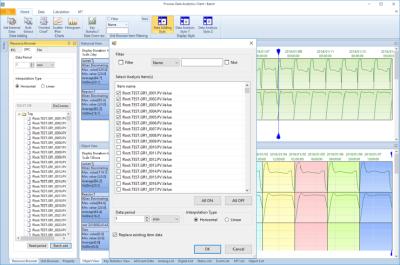 Process Data Analytics R1.02 Dialogfeld PIMS Datenimport