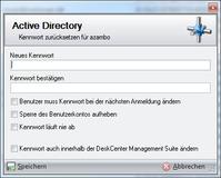 Auch typische Benutzerserviceanforderungen wie Kennwortänderungen können nun direkt in DeskCenter® für das Active Directory erfolgen.