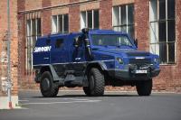 Rheinmetall MAN Survivor R special protected vehicle on show at GPEC 2020 international security exhibition in Frankfurt/Main