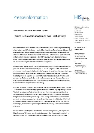 HIS-Presseinfo_Forum Gebäudemanagement an Hochschulen_05.01.2010.pdf