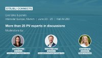 Stäubli Connects, mini conference at Intersolar Europe bringing PV experts together