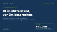 Einladung: AI Cluster Niederbayern, erstes Treffen am Dienstag, 3. November 2026, 15:00 Uhr, RiverRoom Viechtach
