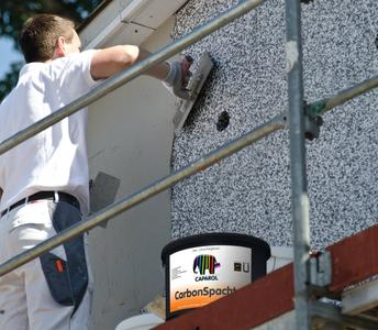 Der Carbon-Spachtel lässt sich hervorragend verarbeiten und bietet höchste Sicherheit vor Putzrissen und Abplatzungen. Foto: Caparol Farben Lacke Bautenschutz