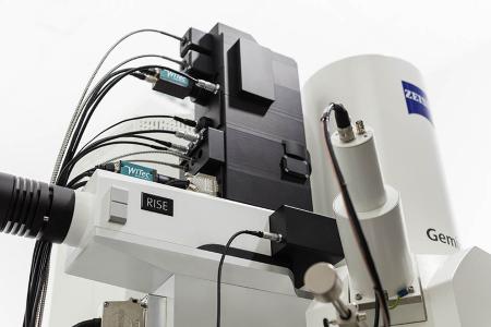 Combination of WITec Raman microscope and ZEISS Sigma 300 SEM