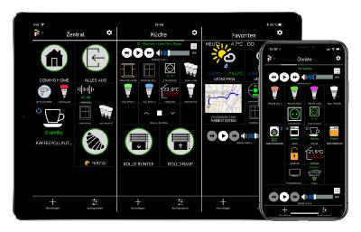 Die All-In-One-App von iHaus ermöglicht es, zahlreiche Systeme, Geräte und Dienste herstellerübergreifend auf einer zentralen Bedienoberfläche darzustellen und diese intelligent miteinander zu verknüpfen. Für die digitale Immobilie von heute.