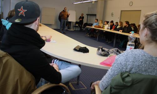 Dr. Klaus von Stackelberg, Vizepräsident für Studium und Lehre an der Fachhochschule Flensburg, gab jetzt den Startschuss für das neue Mentorenprogramm an der Flensburger Hochschule. (Foto: Gatermann)