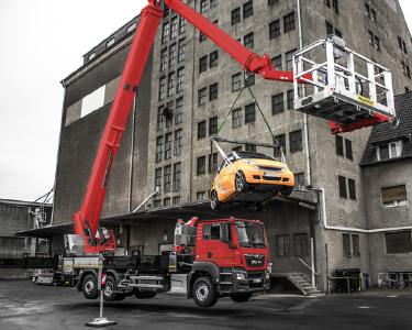 Kranmodus für die Jumbo Klasse NX Hubarbeitsbühne