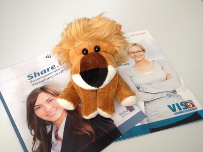 Löwenstark: CeBIT-Maskottchen der PDV-Systeme