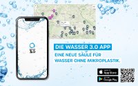 Teaser Wasser 3.0 App mit QR Code.