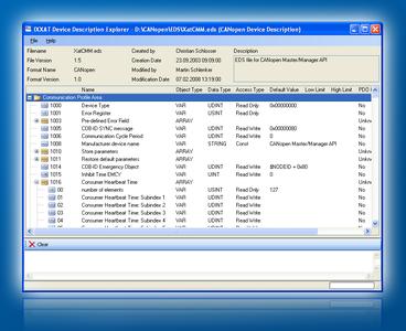 Kostenloser Device Description Explorer für CANopen und POWERLINK