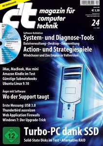 Das Titelbild der aktuellen c't-Ausgabe 24/2009