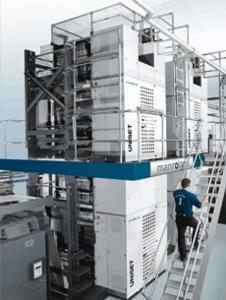 With its double-circumference and single-width concept for newspaper printing and heatset production, the UNISET, shown here in the current generation, is built for success (Foto: © manroland)