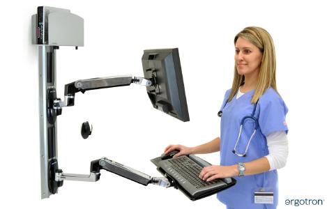 Ergotron LX Kombisystem Monitor Wandhalterung mit Tastatur und PC Halterung
