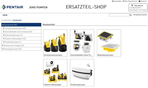 Ersatzteil-Webshop in neuem Gewand (Foto: Pentair JUNG PUMPEN GmbH)