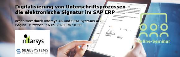 Digitalisierung von Unterschriftsprozessen – die elektronische Signatur im SAP ERP