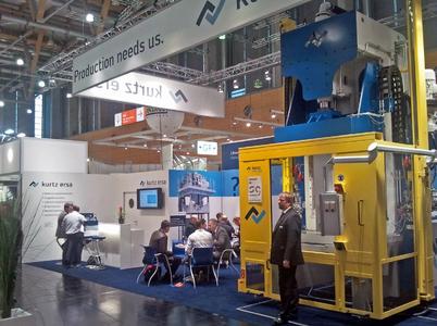 On January 17-19th, at the Euroguss – international exhibition for pressure casting in Nuremberg - the Kurtz company was very successful with their casting machine sector. At the exhibition booth a newly-designed trimming press weighing 18 tons was displayed.