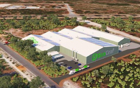 Geplante Batterieanodenmaterial-Anlage; Foto: EcoGraf Ltd.