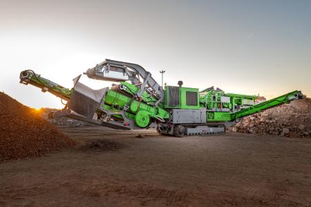 Fig 1: Mobile crushing unit Giporec R100 FDR Giga. Picture credits: © Emil Gisler AG