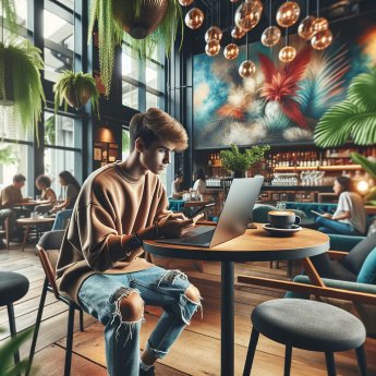 Lifestyle.Jugendlicher im Cafe.webp