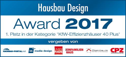 Urkunde Hausbau Design Award