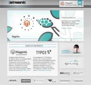 Gelaunchte Webseite von Netresearch