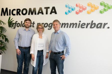 Jann Wiese, Verantwortlicher der RYL!-Ortsgruppe Kassel, Stéphanie Naujock, Personalleitung bei Micromata und Kai Reinhard, CEO von Micromata