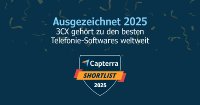 Auszeichnung Capterra Shortlist 2025 für 3CX