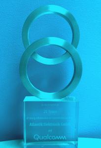 Qualcomm Auszeichnung 20 Jahre Partnerschaft