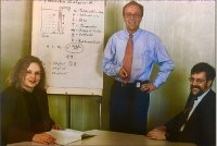 Das Management-Buy-Out Team von 1993, Patricia Preikschat, Herbert Baunach, Bernhard Baunach (vl)