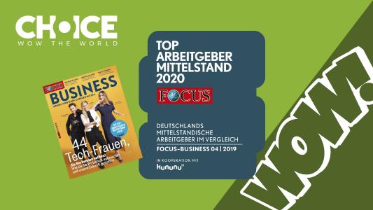 Choice Top Arbeitgeber 2020 Focus Business