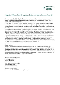 Cognitec Delivers Face Recognition Systems to Major German Airports.pdf