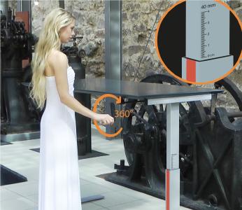 The new Ket-Twist 660-3053 crank lifting system allows a maximum travel of 660 mm. Each crank rotation creates 40 mm of height difference. (Source: B. Ketterer Söhne GmbH & Co KG)