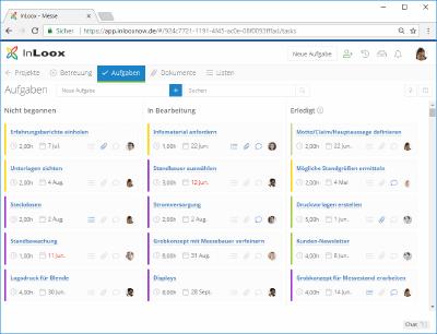 Abb. 2 Screenshot InLoox Starter Edition für kostenloses Online-Projektmanagement