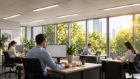 Büroarbeit im Sommer