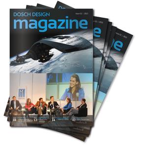 Die aktuelle Ausgabe des DOSCH DESIGN magazine