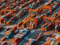 International cargo container port