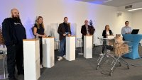 (v. l. n. r.) Moritz Naczenski (shopware AG), Alexandra Essig, Thomas Latajka, Peter Breginski, Sabine Hoffmann, Andreas Soika (alle GWS) (v. l. n. r.) Moritz Naczenski (shopware AG), Alexandra Essig, Thomas Latajka, Peter Breginski, Sabine Hoffmann, Andreas Soika (alle GWS)