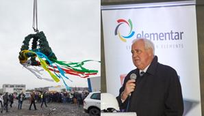 Dr. Sieper, Elementar, begrüßt zum Richtfest