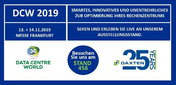 Banner von Daxten zur DCW Frankfurt 2019