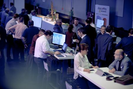 Innovation im Fokus: Auch in diesem Jahr präsentierten Partner an eigenen Ständen ihre Lösungen und Weiterentwicklungen. (Quelle: Myfactory)